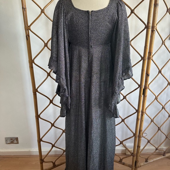 Rare Vintage 70s Lurex Angel Wing Dress - Picture 6 of 7